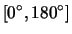 $[0^{\circ}, 180^{\circ}]$