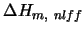 $\Delta H_{m, nlff}$