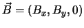 $\vec B = (B_{x}, B_{y}, 0)$